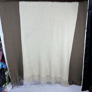 Ink + Ivy Beige & Taupe Acrylic Fringe Throw Blanket Reversible China